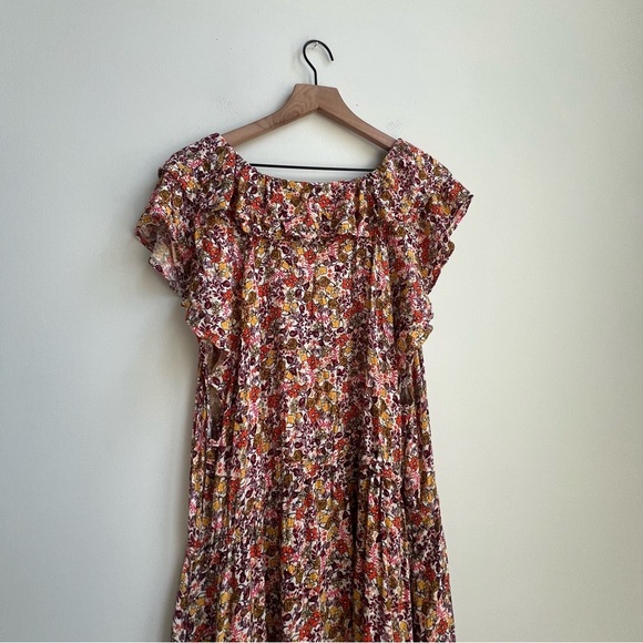 Old Navy Women's Waist-Defined Flutter-Sleeve Floral Mini Dress Cottagecore Y2K - Picture 9 of 15